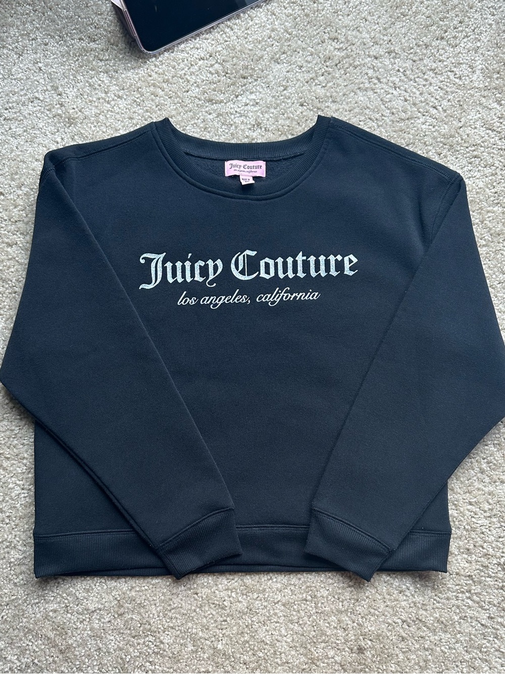 Juicy Couture Black Crewneck Sweatshirt with White Logo